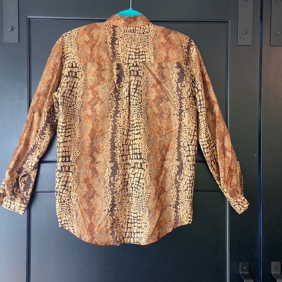 Vintage Metro Express Silk Blouse Sz M - Picture 5 of 6